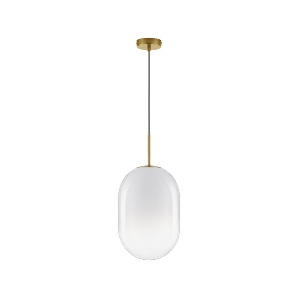 Biele/v zlatej farbe sklenené závesné svietidlo ø 24 cm Chrysi – Nova Luce