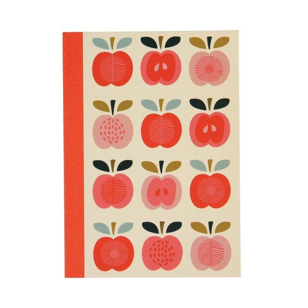 Sada 2 linajkových zošitov s potlačou jabĺk Rex London Vintage Apple-image-2