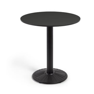 Čierny záhradný jedálenský stôl Kave Home Tiaret, ø 68 cm