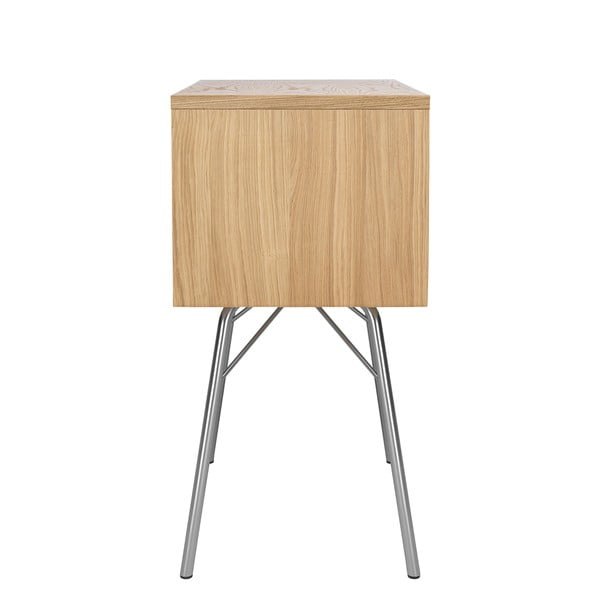 Nočný stolík v dekore duba v prírodnej farbe Rayburn - Woodman-image-3
