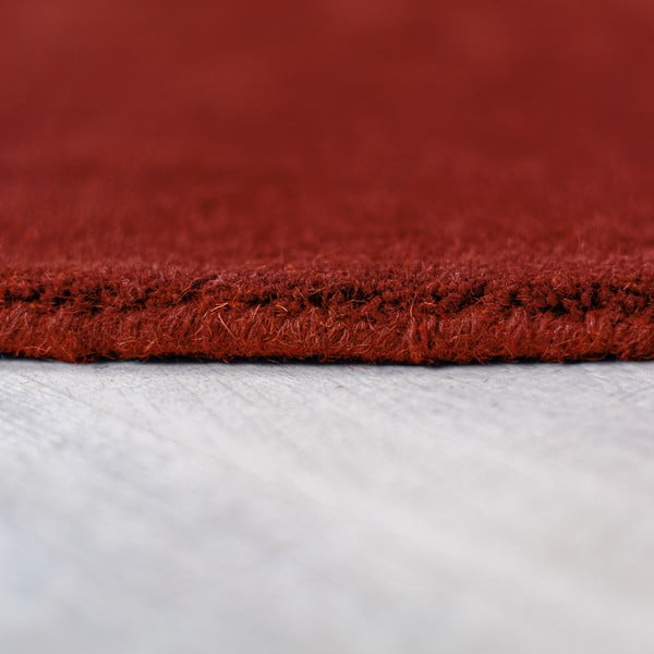 Ručne tkaný vlnený okrúhly koberec v tehlovej farbe ø 200 cm Mia Segment – Flair Rugs-image-4