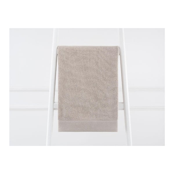 Béžový bavlnený uterák Madame Coco Terra, 50 x 80 cm
