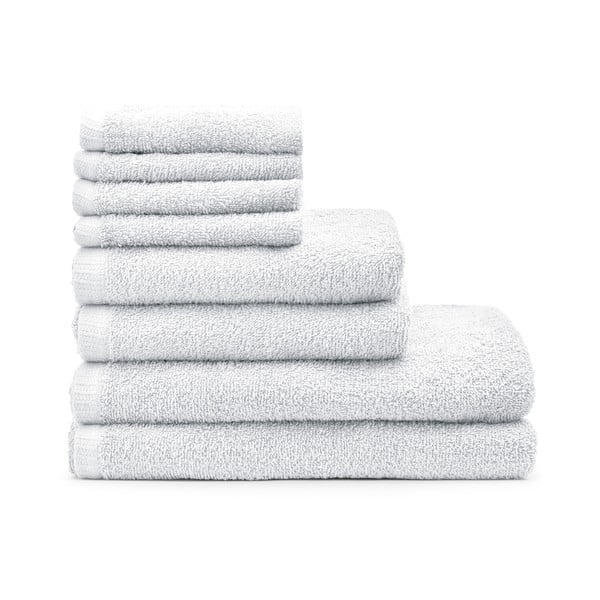 Biele rýchloschnúce bavlnené uteráky a osušky v súprave 8 ks Quick Dry – Catherine Lansfield