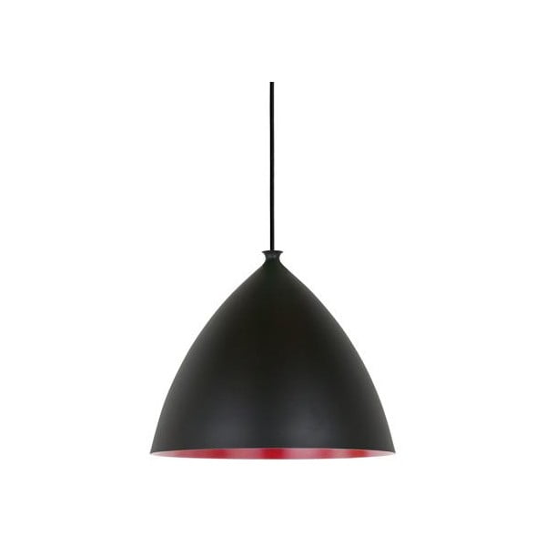 Závesné svetlo Slope 35 cm, čierne/červené