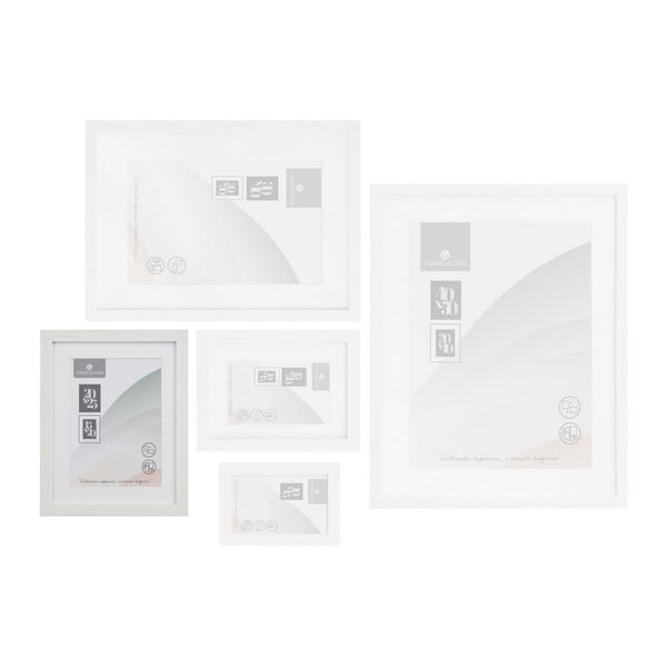 Biely stojací/na stenu rámček 22,5x28 cm Sencillo – Casa Selección-image-1