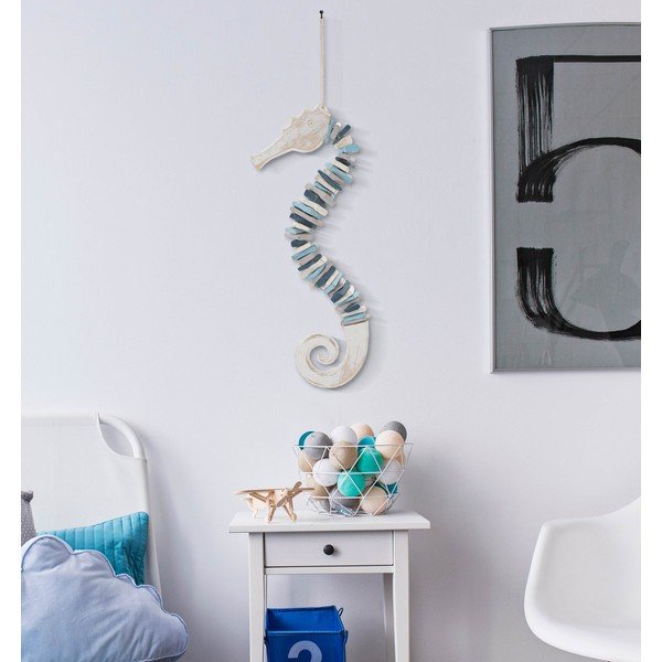 Drevená nástenná dekorácia 22x55 cm Sea Horse – Mauro Ferretti-image-1