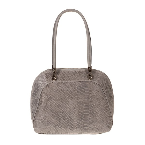 Sivá kožená kabelka Giulia Bags Cadence