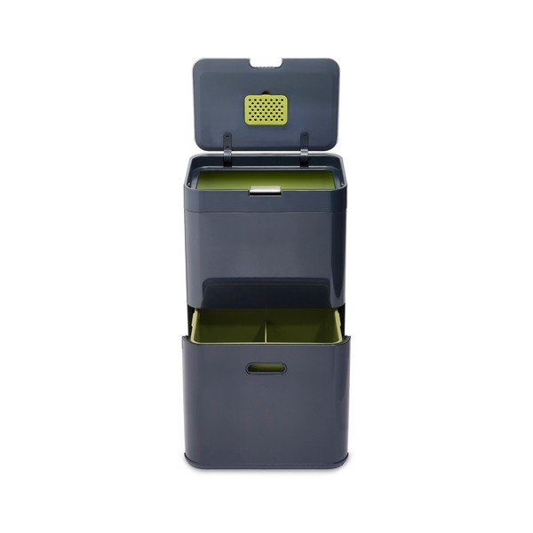 Sivý kôš na triedený odpad Joseph Joseph IntelligentWaste Totem 48-image-4