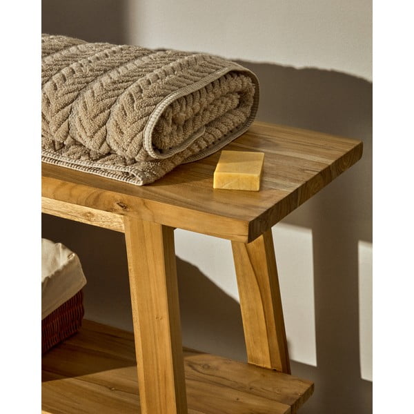 Béžová froté bavlnená osuška 90x150 cm Rune – Kave Home-image-1