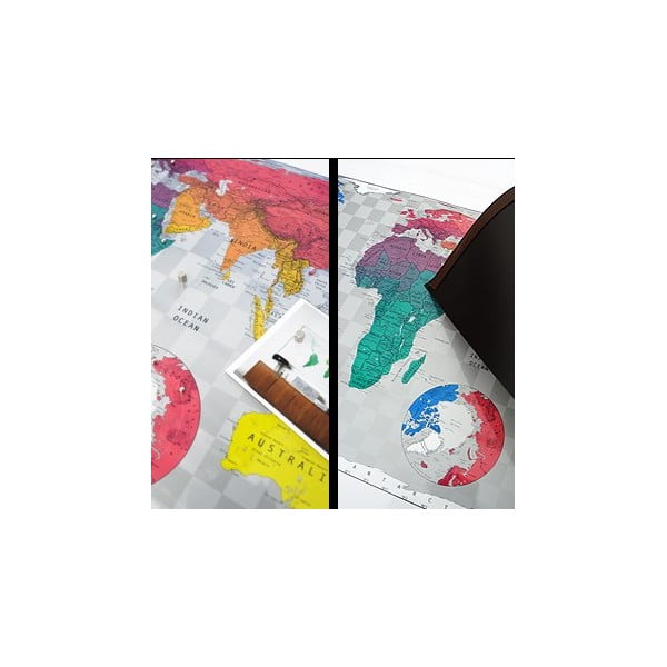 Zelená magnetická mapa sveta The Future Mapping Company Future Map, 101 × 58 cm-image-1