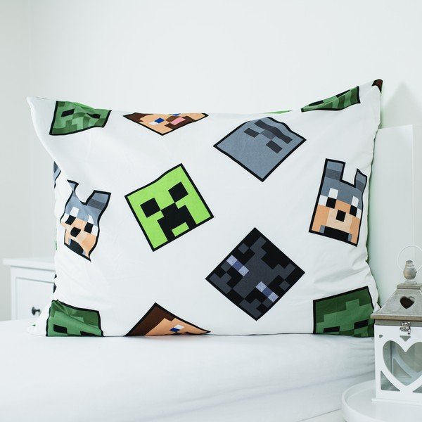 Zelená detská obliečka na jednolôžko z mikrovlákna 140x200 cm Minecraft Block Stack – Jerry Fabrics-image-4