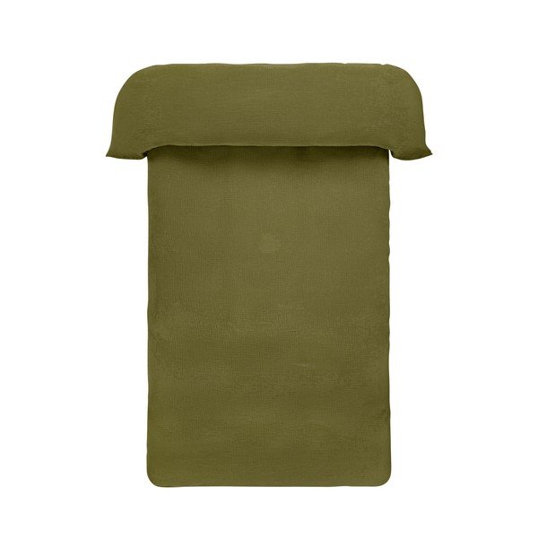 Khaki mušelínové obliečky na jednolôžko 140x200 cm Amilia – Jotex