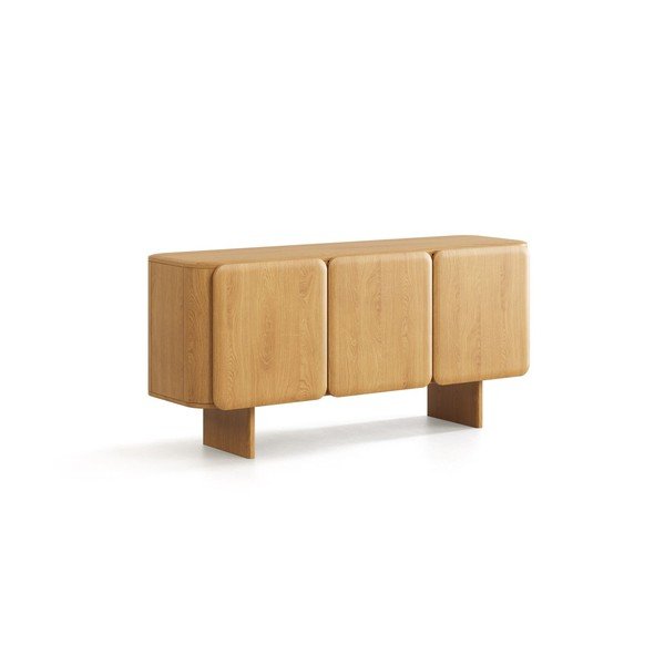Komoda z dubového dreva v prírodnej farbe 160x76x45 cm Charlotte – Micadoni 