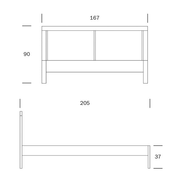 Biela ručne vyrábaná posteľ z masívneho brezového dreva Kiteen Koli Tina, 160 x 200 cm-image-1