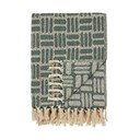 Zelená deka z recyklovanej bavlny 130x180 cm Adana – House Nordic