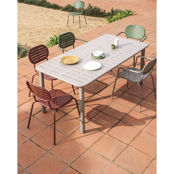 Taupe kovová záhradná stolička Brai – Kave Home-image-3