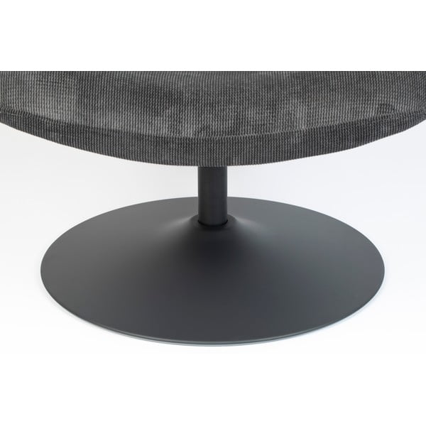 Tmavosivé zamatové kreslo Bubba – Zuiver-image-1