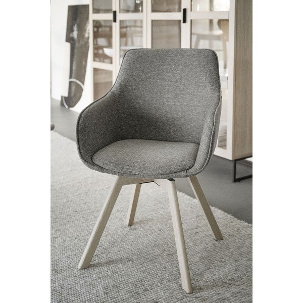 Béžové čalúnené jedálenské kreslá v súprave 2 ks Alison – Rowico-image-1