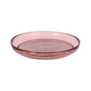 Ružový sklenený tanier Bitz Kusintha, ø 18 cm