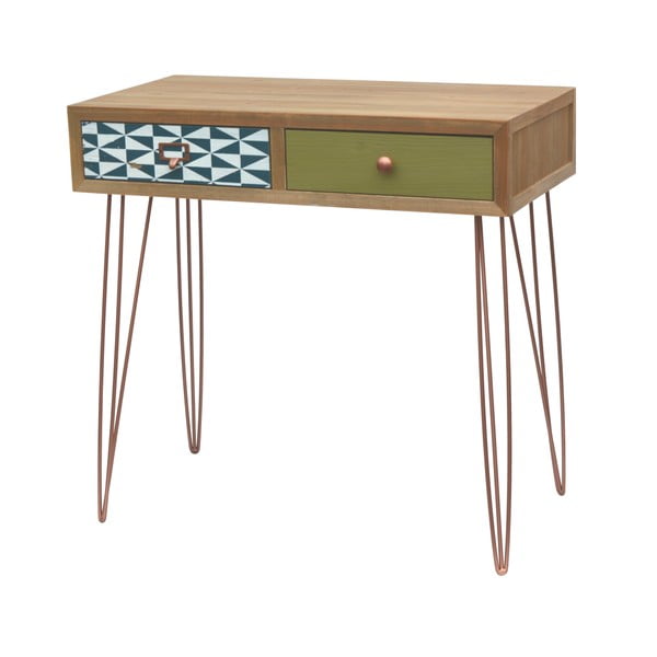 Konzolový stolík z jedľového dreva s 2 zásuvkami Livin Hill Portofino