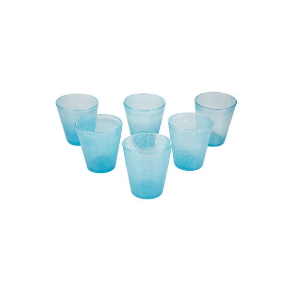 Sada 6 modrých pohárov Kaleidos Lux, 300 ml