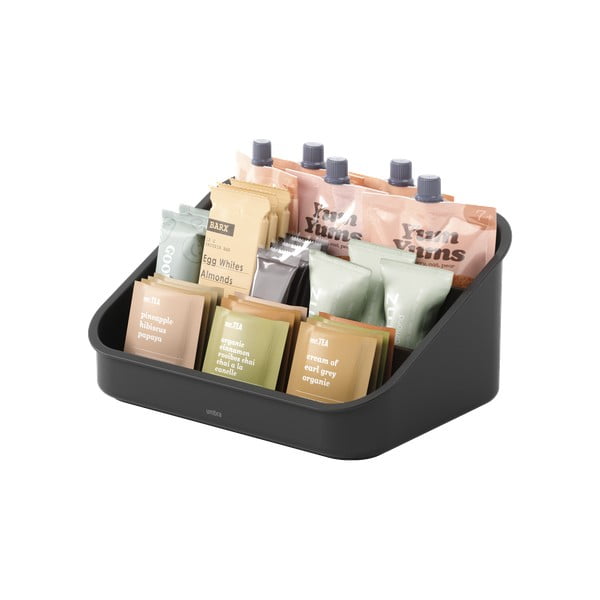 Čierny kúpeľňový organizér na kozmetiku z recyklovaného plastu Bellwood – Umbra-image-4