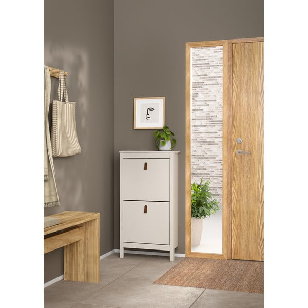 Sivobéžová výklopná skrinka na topánky Madrid – Tvilum-image-1