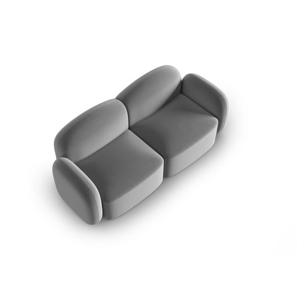 Sivá zamatová pohovka 194 cm Blair – Micadoni Home-image-3