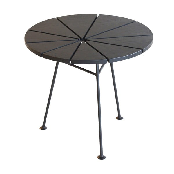 Odkladací stolík Bam Bam, čierny, priemer 50 cm