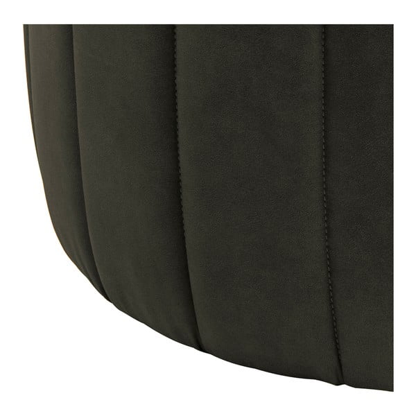 Olivovozelený puf z imitácie kože Actona Doria, ⌀ 60 cm-image-2
