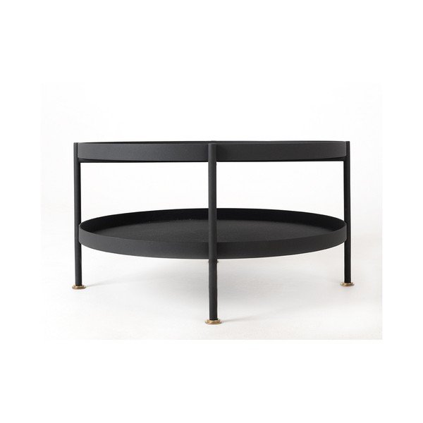 Čierny konferenčný stolík CustomForm Hanna, ⌀ 60 cm-image-3