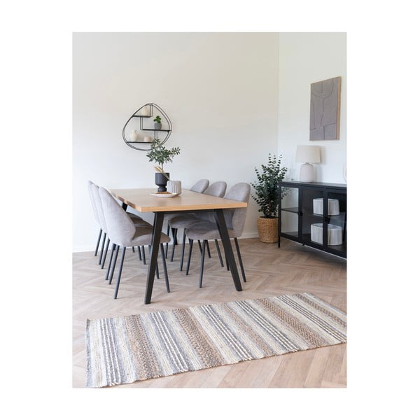 Hnedý ručne tkaný behúň s prímesou juty 80x180 cm Morena – House Nordic-image-1