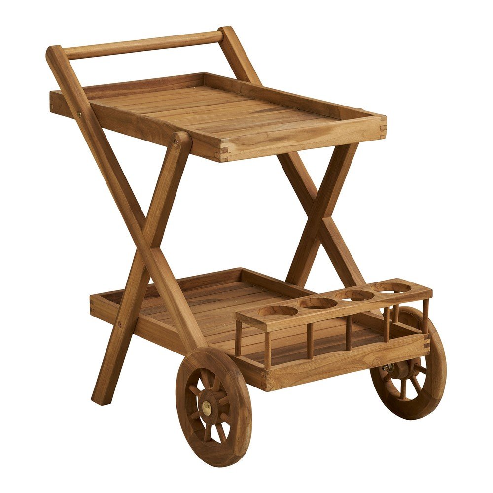 Servírovací stolík na kolieskach z masívneho dreva 50x86 cm Pasaku – House Nordic