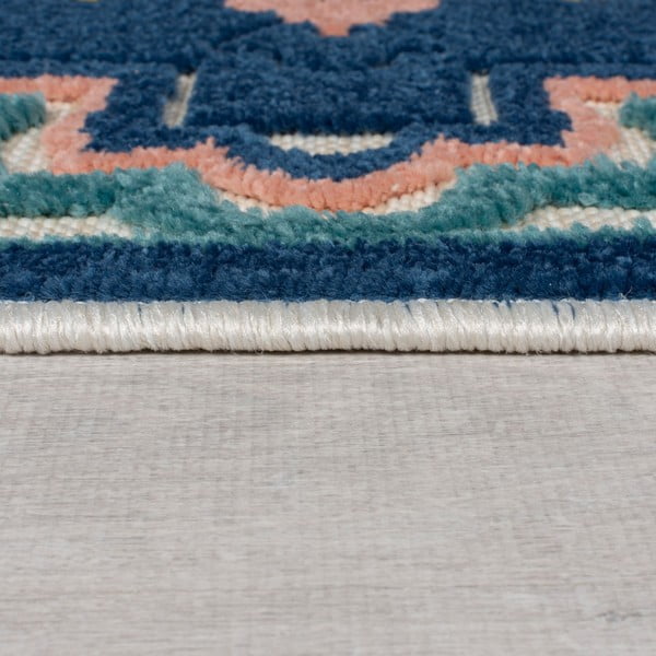 Modrý vonkajší koberec 80x230 cm Beach Floral – Flair Rugs-image-4