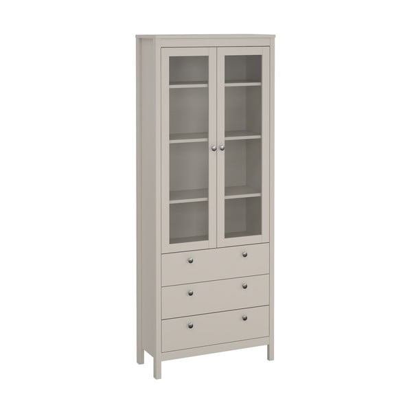 Sivobéžová vitrína 78x199x33 cm Madrid – Tvilum-image-4