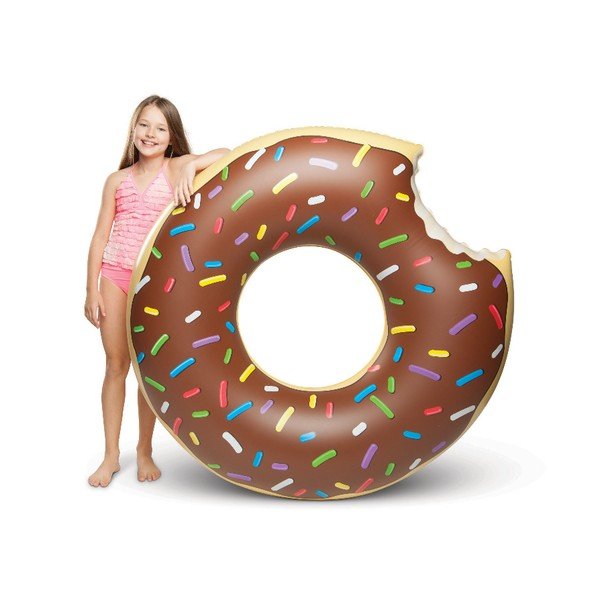 Hnedý nafukovací kruh v tvare donutu Big Mouth Inc.