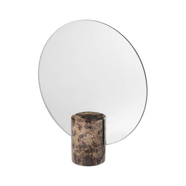 Zrkadlo s hnedým mramorovým podstavcom Blomus Marble