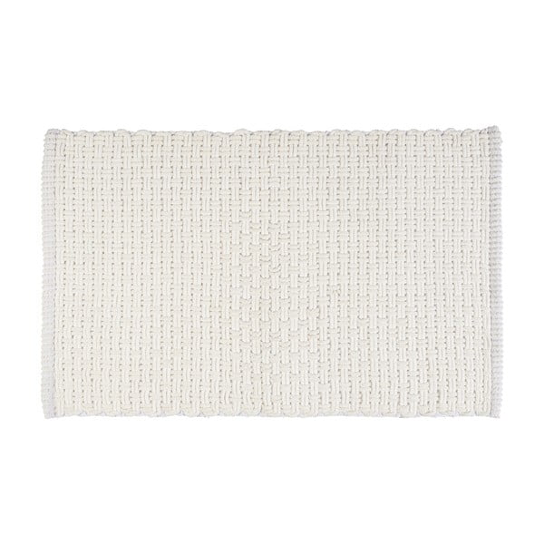 Biela textilná kúpeľňová predložka 50x80 cm Ecoli – Wenko