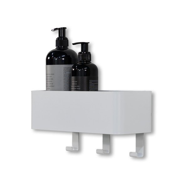 Biela nástenná oceľová kúpeľňová polička Multi – Spinder Design-image-2