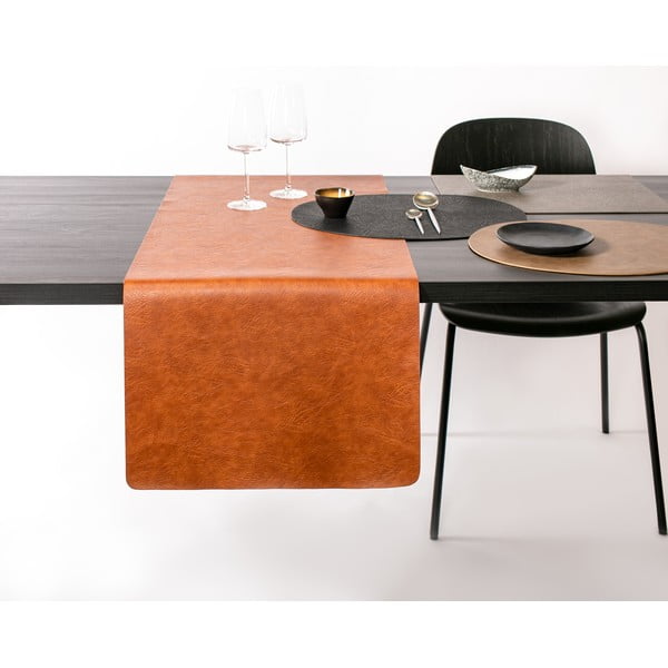 Tmavohnedé prestieranie z imitácie kože ZicZac Troja, 33 x 45 cm-image-3