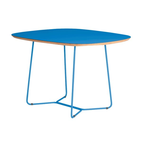 Modrý stôl s kovovými nohami IKER Maple