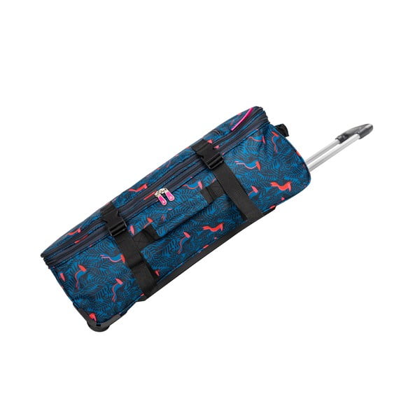 Modrá cestovná taška na kolieskach Lulucastagnette Jungle, 91 l-image-4