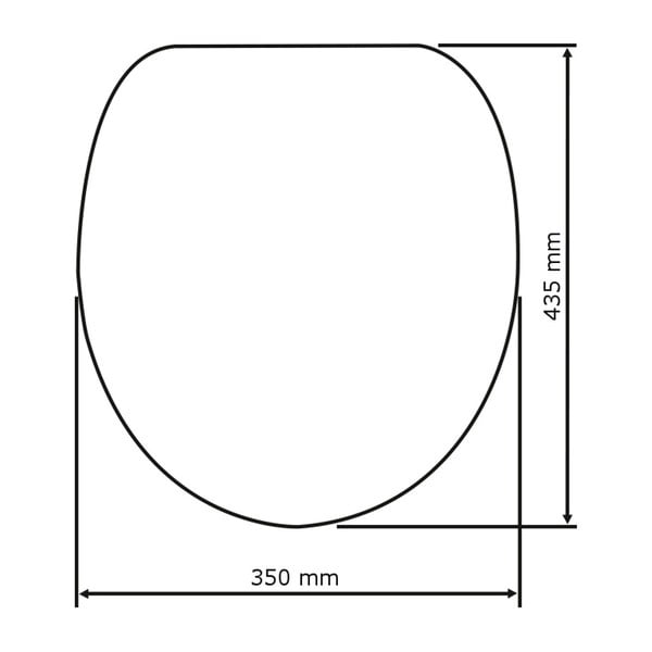 Biele WC sedadlo s jednoduchým zatváraním Wenko Bilbao, 44,5 x 37 cm-image-3
