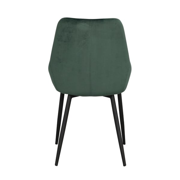 Tmavozelené zamatové jedálenské stoličky v súprave 2 ks Sierra - Rowico-image-4