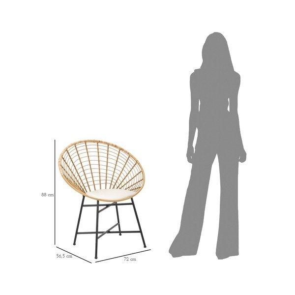 Kovová jedálenská stolička v prírodnej farbe Panama - Mauro Ferretti-image-3