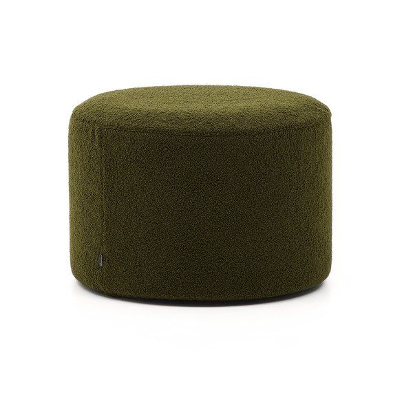 Zelený taburet z textílie buklé Kaeli – Kave Home