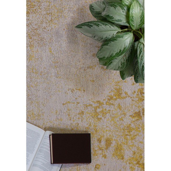 Okrovožltý vonkajší koberec z recyklovaných vlákien 200x290 cm Dara – Asiatic Carpets-image-3