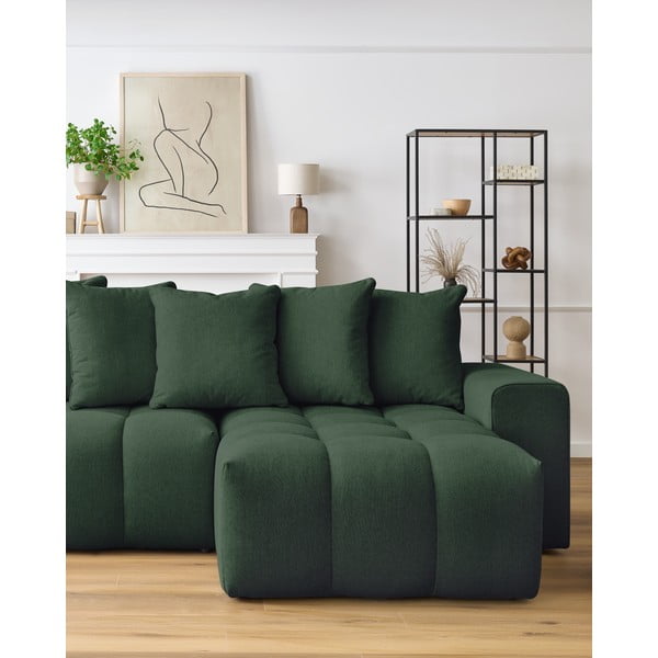 Zelená rohová pohovka (pravý roh) Mont-Blanc - Bobochic Paris-image-1