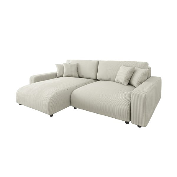 Krémová menčestrová rozkladacia rohová pohovka (variabilná) Sara – Ropez-image-2