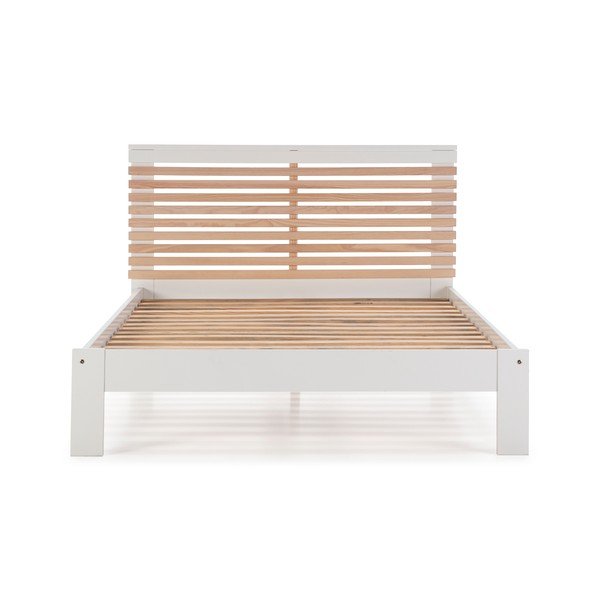 Biela dvojlôžková posteľ s roštom 140x190 cm Vectra – Marckeric-image-2